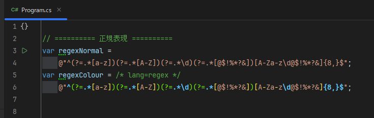 /*lang=regex*/ (Rider)